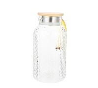 PRETYZOOM 1 Pièce Bouteille D'eau Froide Carafe Avec Couvercle Cruche à L'eau Carafes Transparent Carafe à Eau Avec Couvercle Lanceurs Cruches Thermique Pichet D'eau Cruche De Cuisine