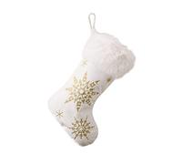 PRETYZOOM 1 Pièce Chaussettes de de Noël Pendentif Noel Stockage de Noël en Peluche première Parure de Chaussette de Rangement pour Chaussettes Flanelle Golden
