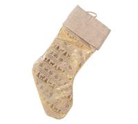 PRETYZOOM 1 Pièce - De De Noël Décorations Décor De Noël De Noël Chaussette Suspendue De Noël De Bonbons pour Noël Fête De Noël Golden Bronzage De La Toile De Jute