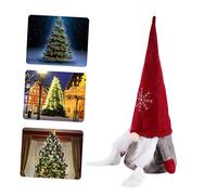 PRETYZOOM 1 Pièce Vieil Homme sans Visage avec Peluche décor Gommage Main Decoration Hiver accesoire Noel Decor Noel Feutre Ornements de poupée d'arbre de noël Ornement du père noël Chiffon