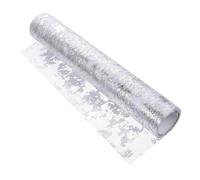 PRETYZOOM 1 Rouleau Chemin de Table Tulle Argenté Décoration de Table pour Mariage Anniversaire Événements Festifs Élégant