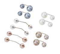 PRETYZOOM 10 Épingles à Foulard en Perles Artificielles Blanches Broches de Sécurité pour Pull et Châle Accessoires Mode pour Femme et Fille Lot de 10 Pièces