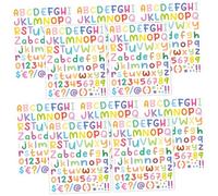 PRETYZOOM 10 feuilles Autocollants Lettres et Chiffres Imperméables Colorés de Stickers Alphabet et Numéros Autoadhésifs pour Scrapbooking Boîtes Aux Lettres Décoration DIY