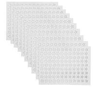 PRETYZOOM 10 Feuilles de Gommettes Étoiles Argentées Autocollantes en Aluminium pour Récompense Scolaire, Forme Pentagramme, Faciles à Transporter et Ranger, pour Étudiants la Maison