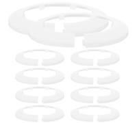 PRETYZOOM 10 Pièces Cache Tuyau Mural en Plastique Blanc à Clipser, Couvercle de Bride de Plomberie pour Plomberie, Toilettes, Usage Intérieur et Extérieur