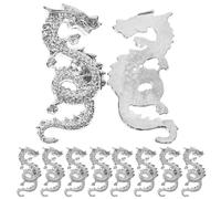 PRETYZOOM 10 pièces Charms Ongles Dragon Alliage Argenté Décorations Nail Art Petits Cristaux pour Manucure Élégante Accessoires Ongles Femme Kit Nail Gems et Facile à Utiliser
