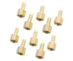 PRETYZOOM 10 Pièces Connecteur de Débit Co2 pour Régulateur, Métal Or, | Mesure Fiable du Flux, Étanchéité en Forte Humidité, Joints D’étanchéité Inclus, Culture en Laboratoire