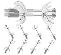 PRETYZOOM 10 Pièces Connecteur de Joint de Plan de Travail Acier Galvanisé Fixation Meuble Demi Lune pour Assemblage et Stabilité des Surfaces de Travail de Cuisine