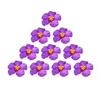 PRETYZOOM 10 Pièces Fleurs Artificielles en EVA d'hibiscus Pourpre