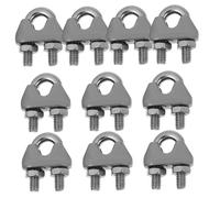 PRETYZOOM 10 pièces Lot de Clips U Acier Inoxydable pour Câbles et Cordes Pinces de Serrage Antirouille pour Fixation de Câble Métallique et Corde Rigide