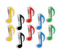 PRETYZOOM 10 pièces Lot de Pinces Partitions Musique Réutilisables Forme de Note Clips Multicolores pour Pages de Piano Accessoires Bureau Durables et Portables