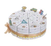PRETYZOOM 10 Pièces Lot de Triangulaires en Papier Décorées Illustrations Scolaires, Stables et Faciles à Portionner, pour Événements de Remise des Diplômes