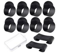 PRETYZOOM 10 Pièces Médiators à Languette en Silicone et Plastique avec Support de Maillet pour Tambour en Acier Noir, Facile à Utiliser, Boîte de Rangement Incluse pour Débutants