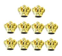 PRETYZOOM 10 pièces Mini Couronnes Dorées PVC pour DIY Bijoux et Accessoires Breloques Forme de Couronne Kit de Décoration Artisanale et Sûr pour Fabrication de Pendentifs et Boucles