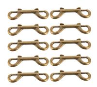 PRETYZOOM 10 Pièces Mousqueton Surface sans Bavure en Alliage de Zinc Double Extrémité Sûr pour Fourrure et Équipement pour Chaîne de Cheval pour Aventures en Plein Air