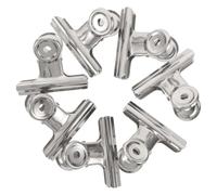 PRETYZOOM 10 Pièces Pinces à Reliure Métalliques Argenté, Forte Prise | Métal, Effet Visuel Net et Gain de Place, pour Styles Minimalistes et Petits Espaces