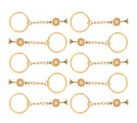 PRETYZOOM 10 Pièces Porte-clés Calice Doré Élégant pour Baptême et Communion Accessoire de Fête Souvenir avec Finition Métallique Brillante et Design Raffiné