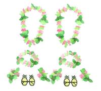 PRETYZOOM 10 Pièces Tenue De Costume Hawaïen Pour Les Filles Lunettes De Soleil Folles Costume D'ananas Enfants Décorations De Fête Luau Décorations De Fleurs Hawaïennes Chiffon