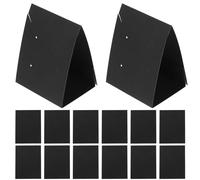 PRETYZOOM 100 pièces Cartes Exposition pour Boucles Oreilles Carton Kraft Noir Lot de Cartes de Présentation Bijoux pour Stockage et Exposition Oreillettes Porte-boucles Oreilles Polyvalent