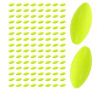 PRETYZOOM 100 Pièces Flotteur de Pêche Rond en Écume Perles pour Matériel de Pêche Jaune Forte Flottabilité Installation Rapide Anti-emmêlement