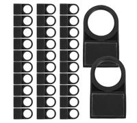 PRETYZOOM 100 Pièces Plaque Indicatrice pour Bouton Poussoir 22mm, Cadre | Étiquette de Panneau de Commande, Ouverture Ronde 25x17mm, pour Appareils Électriques et Repérage Rapide