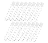 PRETYZOOM 100 Pièces Tubes à Essai Plastique Transparente avec Bouchons Blancs Étanches pour Expériences Scientifiques Stockage Échantillons