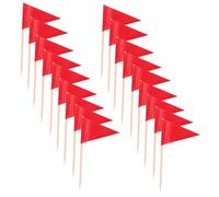PRETYZOOM 100Pièces Drapeaux de Cure-dent Triangulaires Unis pour Décorations de Gâteaux et Cupcakes Marqueurs Alimentaires pour Fruits et Apéritifs Accessoires de Fête