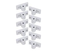 PRETYZOOM 10pcs Petites Équerres en Aluminium pour Profilés, Support de Montage de Roue Plaque de Base, Résistance Constante et Fixation Rapide pour Structures Industrielles