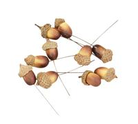 PRETYZOOM 10pièces Décorations De Noël Fausses Glands Artificiels Ensemble De Accessoires Vintage pour Fête Et Maison Réalistes Et Réutilisables Décorations De Table Et Arbre De Noël