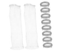 PRETYZOOM 10pièces Filtres à Peluches Pour Lave-linge Piège à Peluches Et Déchets Pour Tuyau Évacuation Lot De Filtres à Tamis