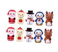 PRETYZOOM 10pièces Marionnettes à Doigts Doux De Jouets Interactifs pour Garçon Fille Accessoire De Noël pour Histoires Et Jeux Parent-garçon Fille