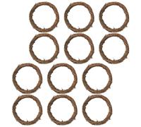 PRETYZOOM 12 Pièces Couronne Solide et Résistante Rustique en Rotin Tressé pour Décoration de Printemps et Création de Couronnes de