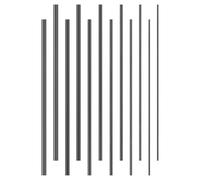 PRETYZOOM 12 Pièces de Réparation pour Bâtons de Pêche en Fibre de Carbone 10 CM, Inserts Solides 2 MM à 4,5 MM, Connecteurs 2 Parties pour Réparation de Bâton Cassé, Accessoires Pêche Eau