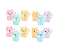 PRETYZOOM 12 Pièces Mini Resin Squirrel Ornaments Glow in The Dark Realistic Miniature Animal Figurines for Fairy Garden Micro Landscape and Dollhouse Decor