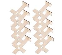 PRETYZOOM 16 Pièces Croix de Mariage en Bois Beige Design Ajouré Élégant, Légère et Portable, Décoration Catholique pour Table de Communion et Fête Religieuse