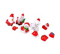 PRETYZOOM 18 Pcs décoration de noël en résine Décor de Noël Mini Figurines du père décorations Figurine Noel Miniature Figurine Miniature Noel Ornement en résine Mini Ornement de
