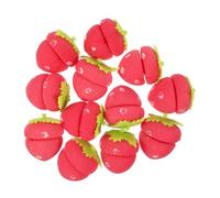 PRETYZOOM 18 pcs Éponges à Cheveux Forme Fraise Doux sans Chaleur pour Boucles Souples Soin Capillaire Mousse Accessoires Coiffure Voyage et Nuit Adaptés Femmes