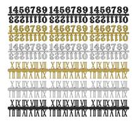 PRETYZOOM 18 Pcs Kit de Chiffres D'horlogerie Créatif en Plastique Chiffres Arabes et Romains, Installation Facile, Affichage Clair pour Décoration Murale et Réparation D'horloges