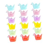 PRETYZOOM 18 Pcs Miniatures Origami Cranes Lumineux Résine Figurines Miniatures Luminescentes pour Décor de Jardin Aquarium Paysage et DIY Ornements de Bureau Compacts et Symboliques