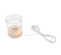 PRETYZOOM 1Ensemble Diffuseur De Lampe De Sel De Cristal Base LED Et Lampe De Chevet Décorative USB pour Fleurs Séchées Et Ambiance pour Et Salle