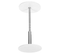 PRETYZOOM 1ensemble Plaque de Recouvrement de Trou Porte Ronde Inox Blanc avec Vis Cache-trou de Serrure et Bouchon pour Porte de Sécurité et Bois Kit de Réparation pour Ancienne Poignée