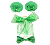 PRETYZOOM 2 Ensembles Bouchon De Bouteille Irlandais Patrick Faire La Fête Patisdecor Bonnet De Lutin Décors De Vin Ornements De Chapeau De Bouteille De Vin Tissu Brossé Eva 4 Pièces * 2