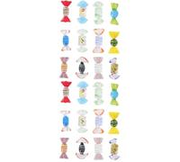 PRETYZOOM 2 Ensembles Décoration De Bonbons en Verre Contenants De Bonbons avec Couvercles Plaque Transparent Anniversaire Boire Décorations Sucette De Mariée Un Verre Colorful 12 Pièces * 2