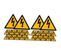 PRETYZOOM 2 Ensembles Étiquettes Autocollantes De Sécurité Haute Tension Stickers Triangulaires Électriques Jaunes Adhésifs Résistants Pour Avertissement De Danger Électrique 20 Feuilles*2