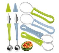 PRETYZOOM 2 Ensembles Outils de Fruits Outil de Sculpture Inoxydable à Boule Pastèque Éplucheur pour Melon Fruits Kit de Cuisine Pratique Compact