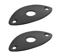 PRETYZOOM 2 Pcs Couvercle de Prise Jack pour Guitare Électrique et Basse en Alliage de Zinc Noir Remplaçable, Accessoire Pratique pour Instrument de Musique