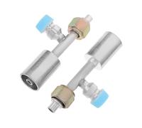 PRETYZOOM 2 Pièces Adaptateur de Tuyau Aluminium avec Valve de Pression Raccord Droit Détachable pour Compresseur Air de Climatisation Automobile Connecteur et Étanche