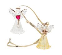 PRETYZOOM 2 Pièces Angel Crystal Suncatcher Pendants for Car Window and Garden Hanging Sun Catcher Ornaments for Christmas Tree Wedding and Home Decor