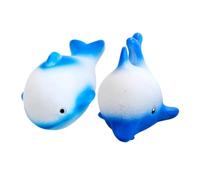 PRETYZOOM 2 Pièces Aquarium d'animaux Marins Figurines De Baleines Miniatures Ornement D'aquarium Mini Figurine Dauphin Baleine Miniature Mini-Sculpture De Dauphin Sky-Blue Résine