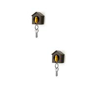 PRETYZOOM 2 Pièces assiette à bougie en verre de de tronçonneuse porte-clés moineau jaune porte-clés nichoir avec oiseau jaune l'oiseau